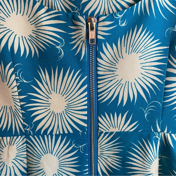 Milly New York Sydie Sheath Dress Teal White US 6 UK 10 $385 - Picture 4 of 13